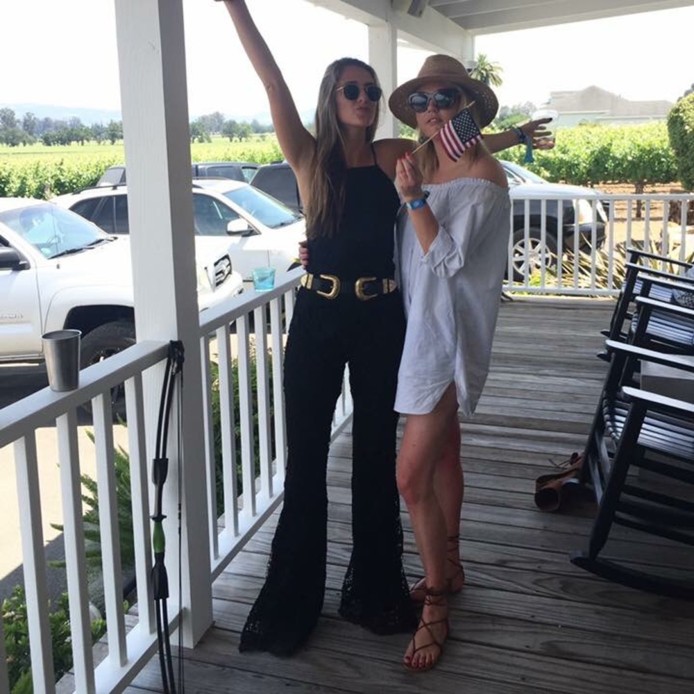 Stone Cold Fox Black Jumpsuit Flare Small